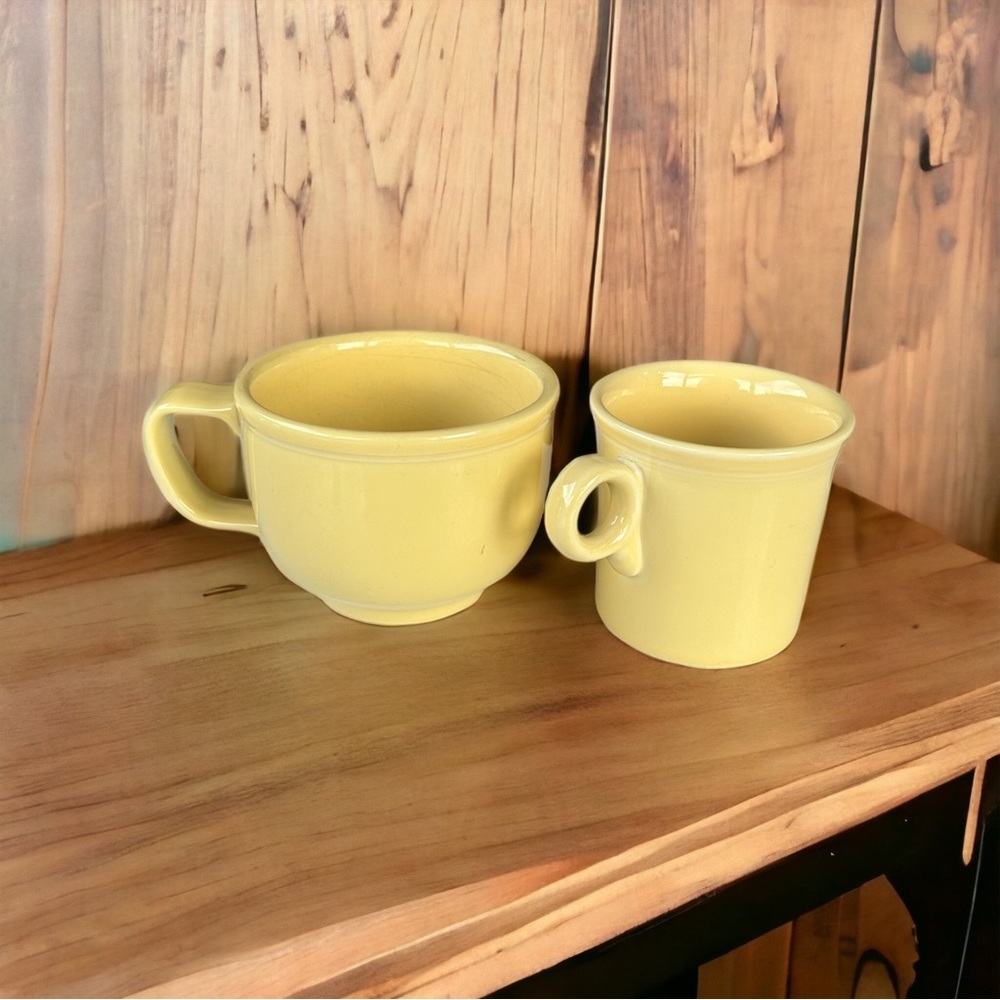 2 Fiestaware Yellow Mugs